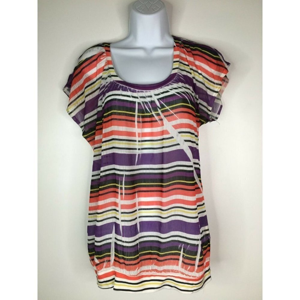 Motherhood Maternity Multicolor Small Short Sleeve Blouse